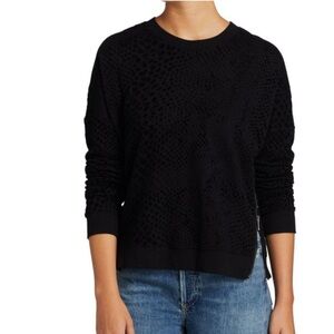 Rails Marlo Black Flocked Cobra Womens Size XS Sweatshirt Long Sleeve Zipper NEW